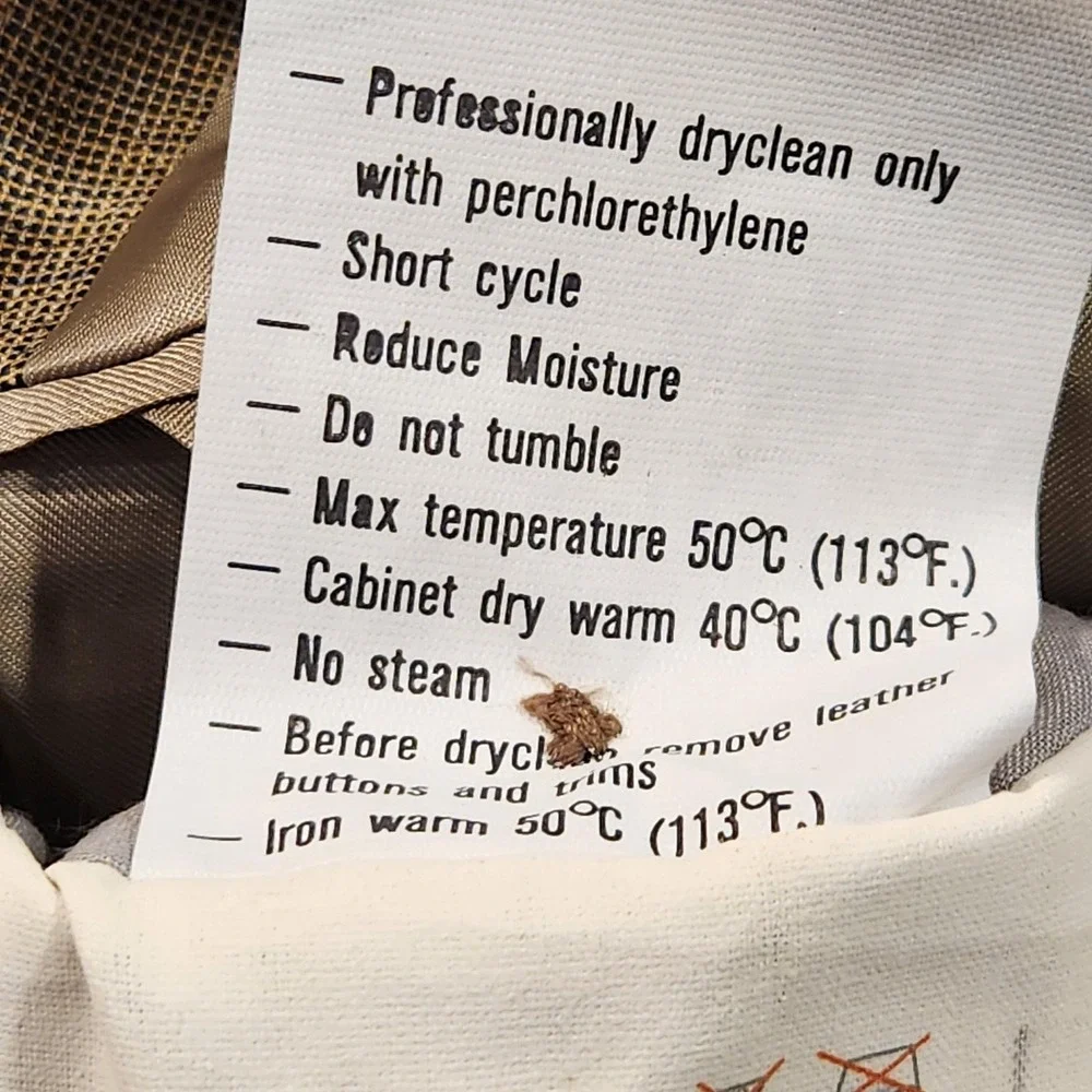 Ermenegildo‎ Zegna Blazer Mens 48L Tan Wool Taglio Esclusivo High Performance